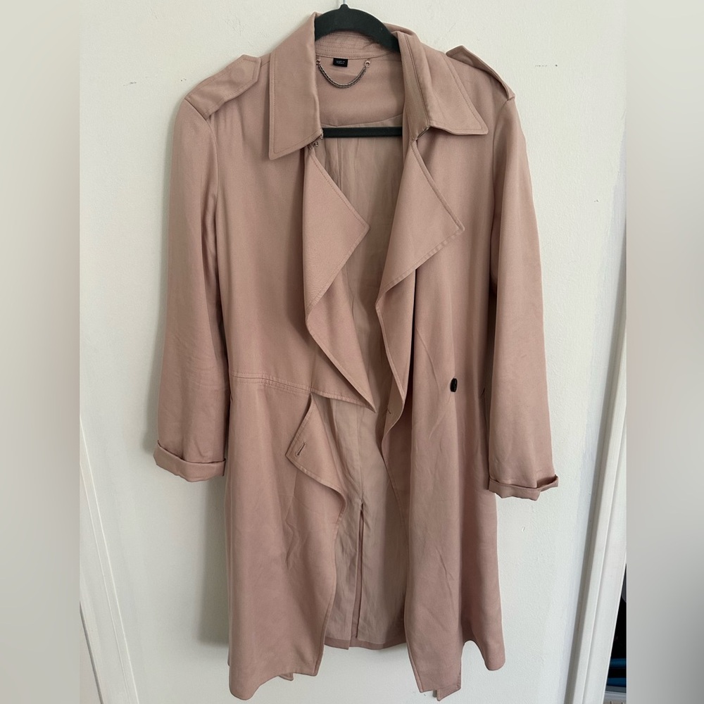 ALL SAINTS Bexley Trench Coat: Mocha Rose Pink, S